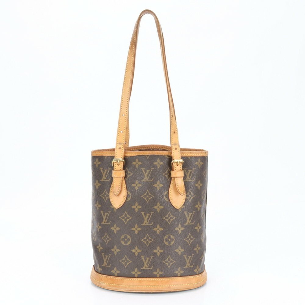 Louis Vuitton Monogram Bucket PM M42238 Leather Shoulder Bag Handbag for Women
